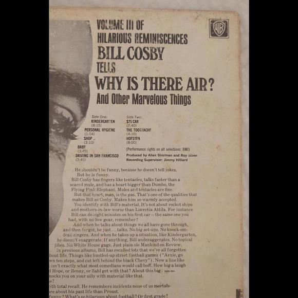 Bill Cosby/Why Is There Air? 12" Vintage LP - Picture 5 of 10